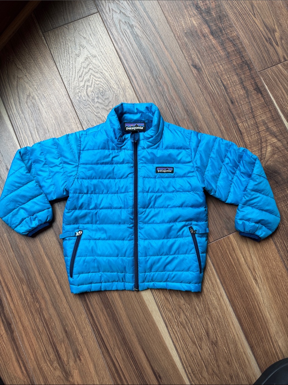 3T Patagonia Kids Vibrant Blue Quilted Puffer Jacket